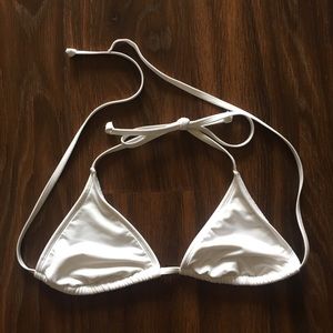 SOLD Athleta White Triangle Bikini Top Medium